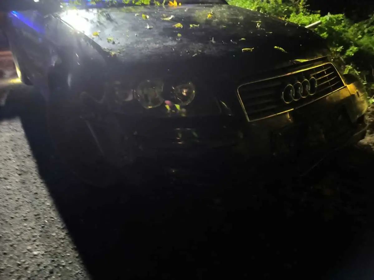 Audi po dachowaniu