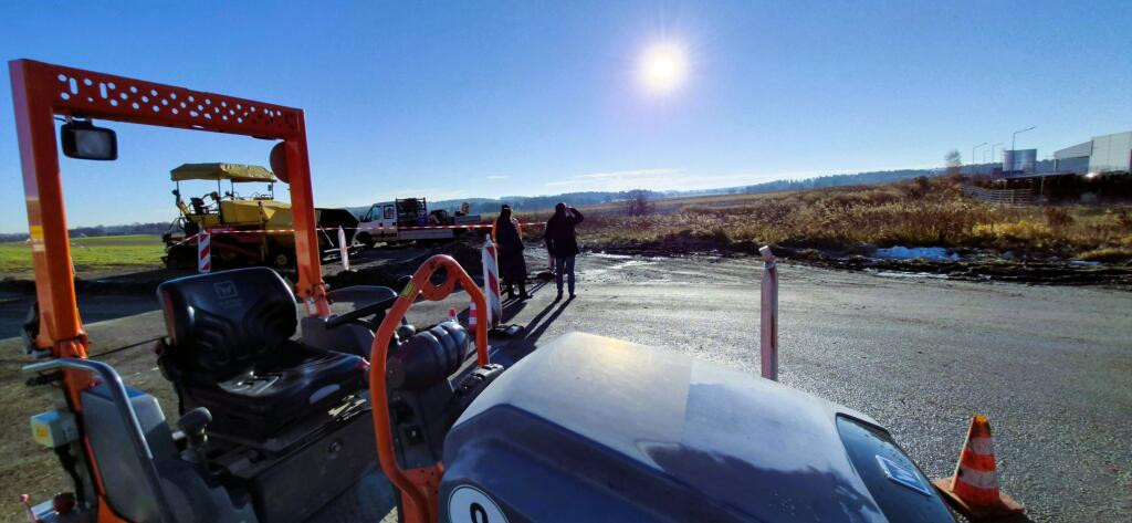 Odbiór prac na strefie w Wykrotach