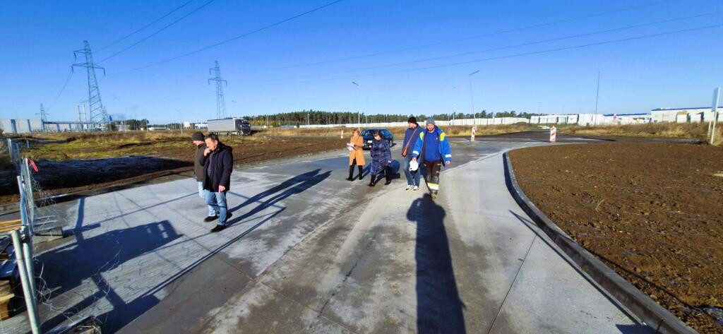 Odbiór prac na strefie w Wykrotach