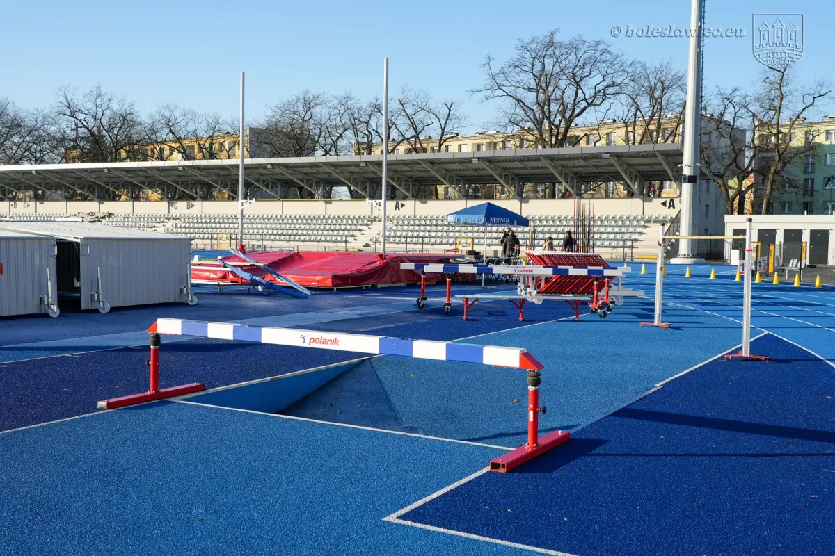 Athletics Equipment at the Stadium in Bolesławiec