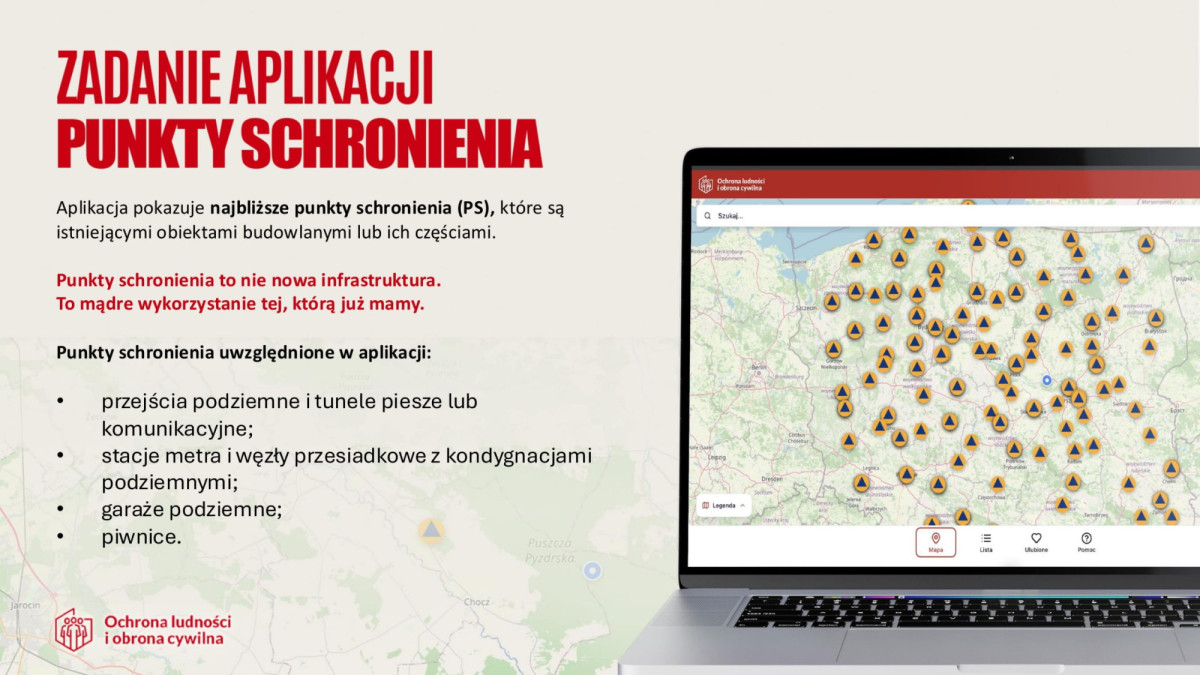 „Gdzie się ukryć” - sprawdź najbliższe Punkty Schronienia (PS)