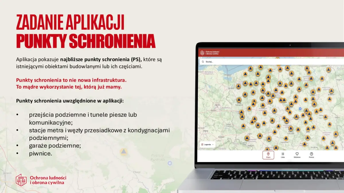 „Gdzie się ukryć” - sprawdź najbliższe Punkty Schronienia (PS)