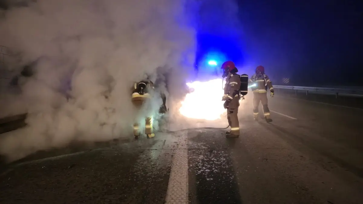 Pożar na A4