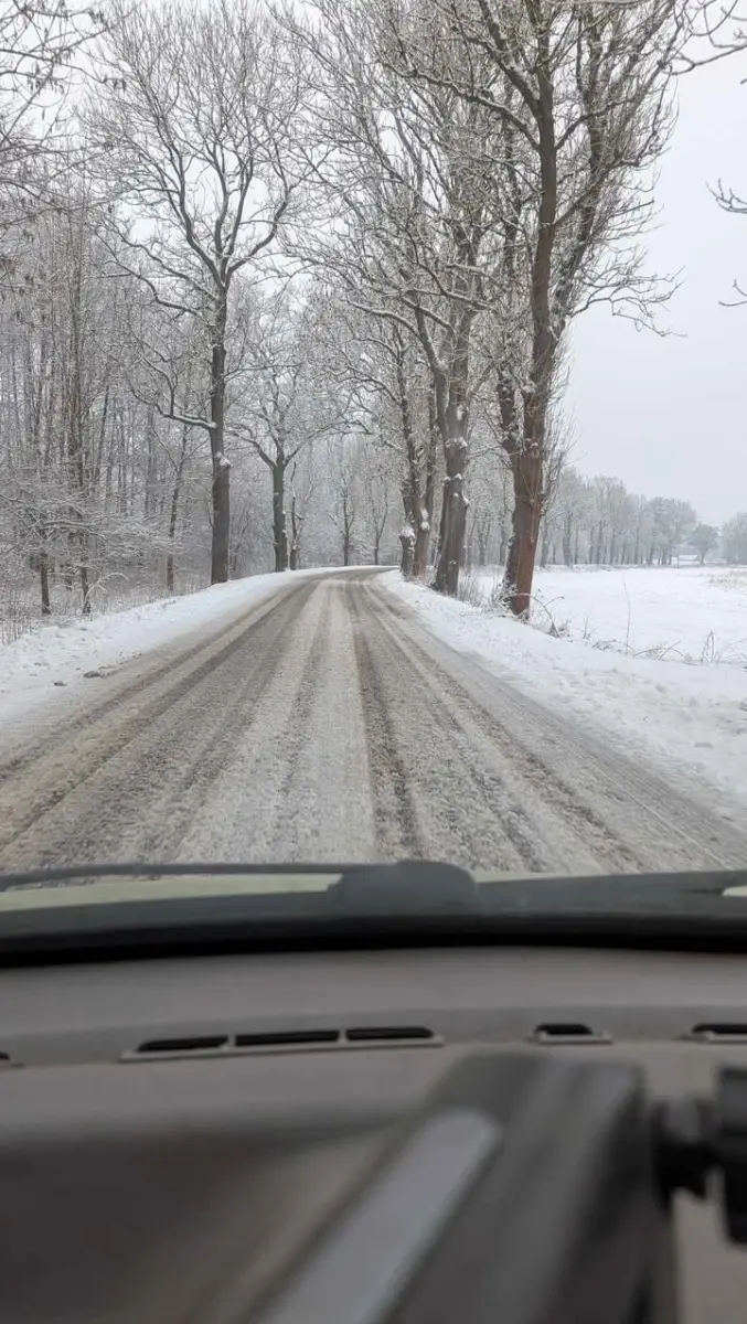 Snow-covered roads