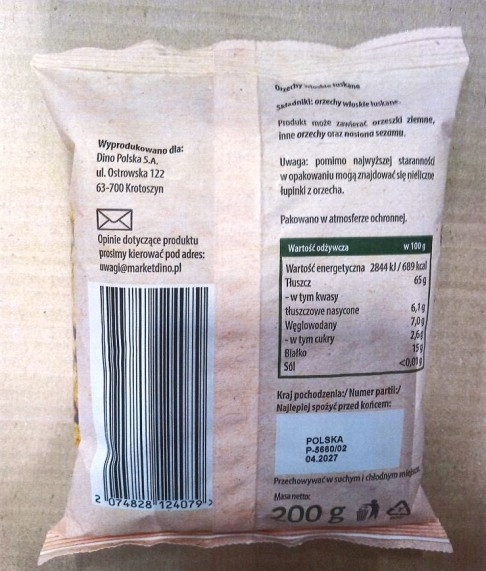 Orzechy z komunikatu