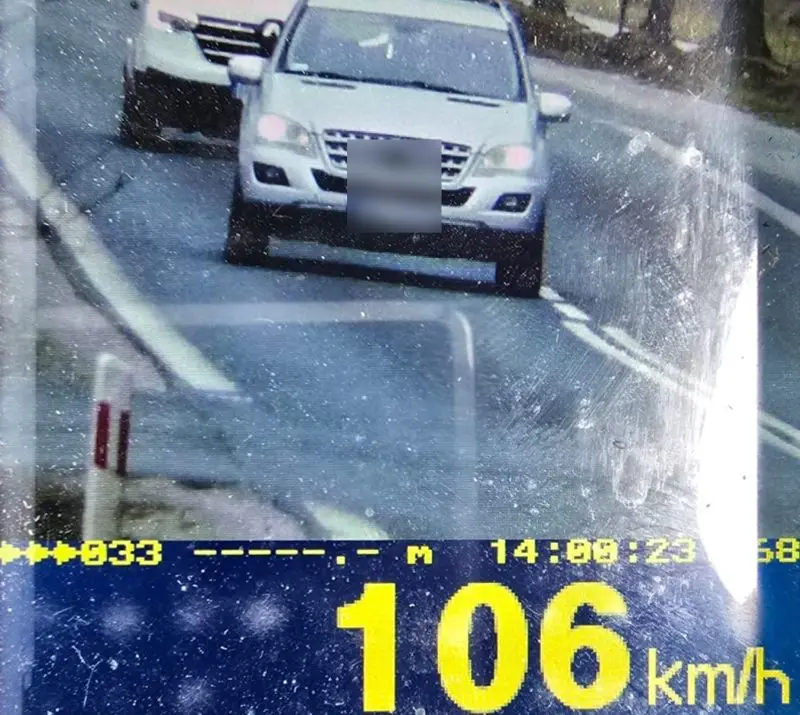 Auto kierowcy, który jechał za szybko