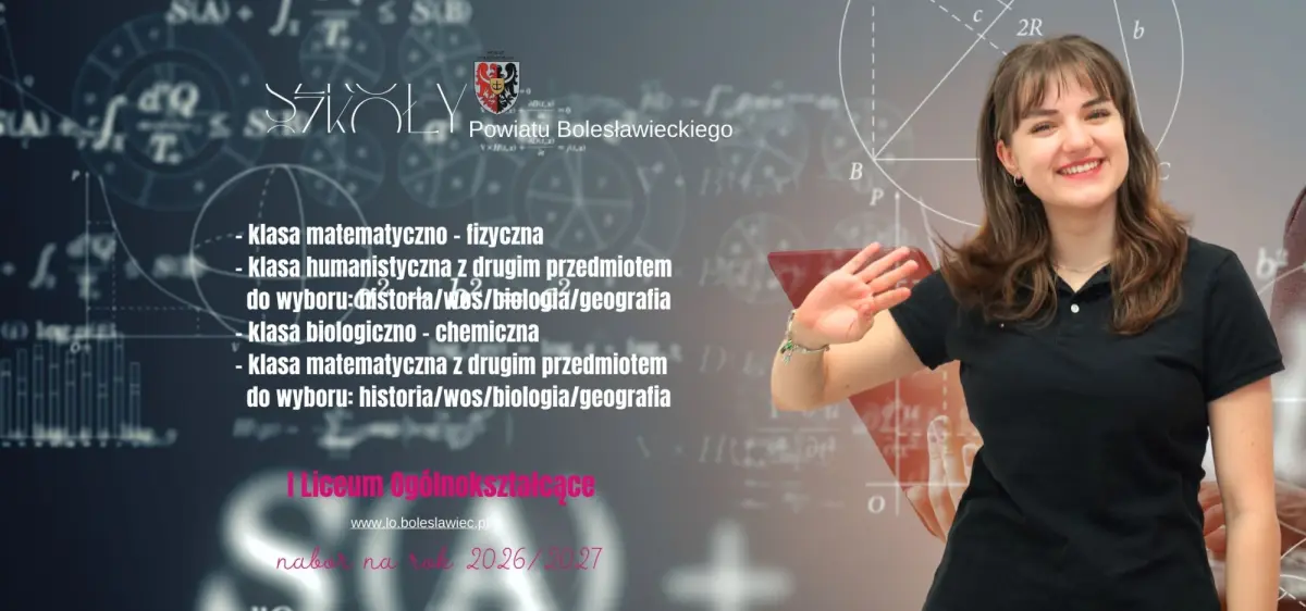 Plansza z prezentacji o I LO