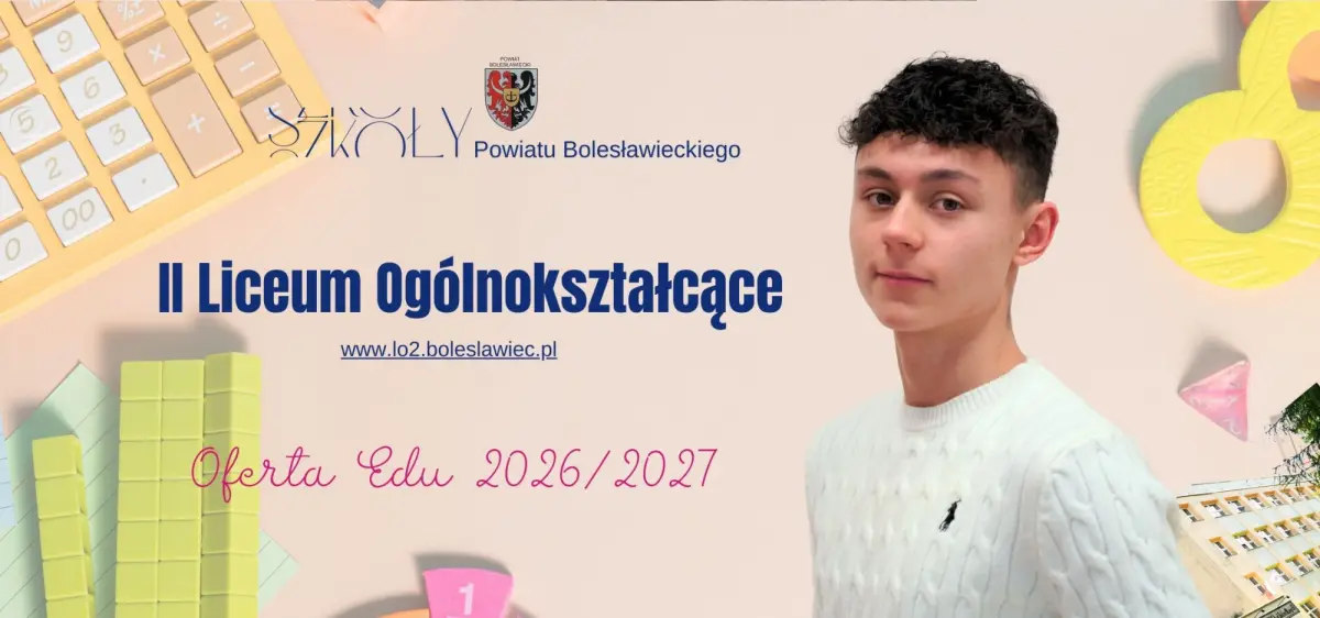 Infografika dot. oferty edukacyjnej II LO