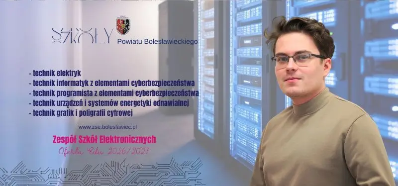 Infografika dot. oferty edukacyjnej ZSE w Bolesławcu