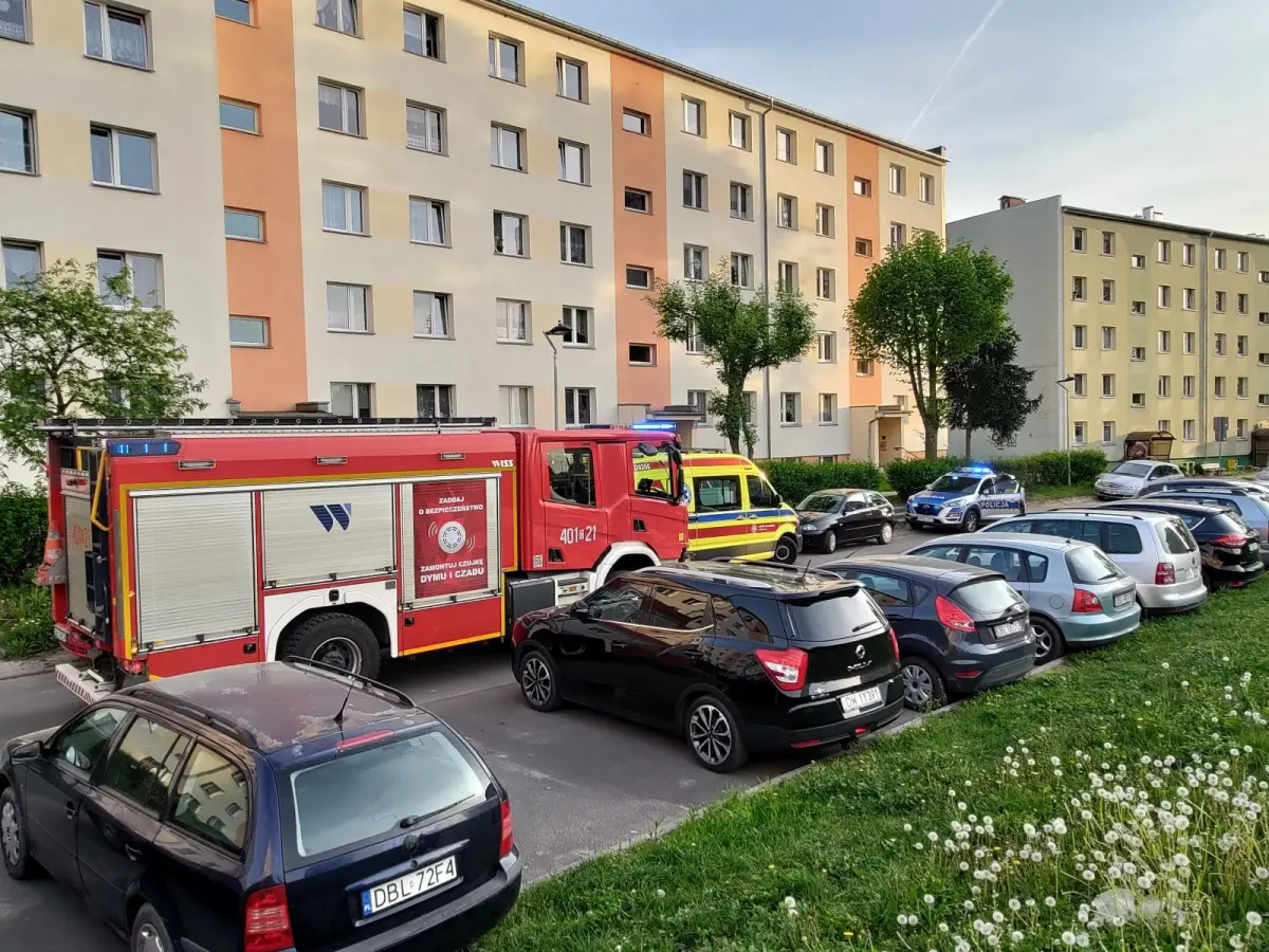 Ulica Gałczyńskiego w Bolesławcu, przy której prowadzona była interwencja