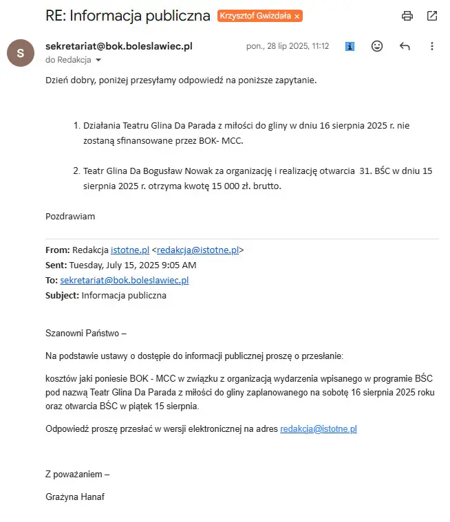 Dokumenty związane z finansowaniem parady w 2025 roku