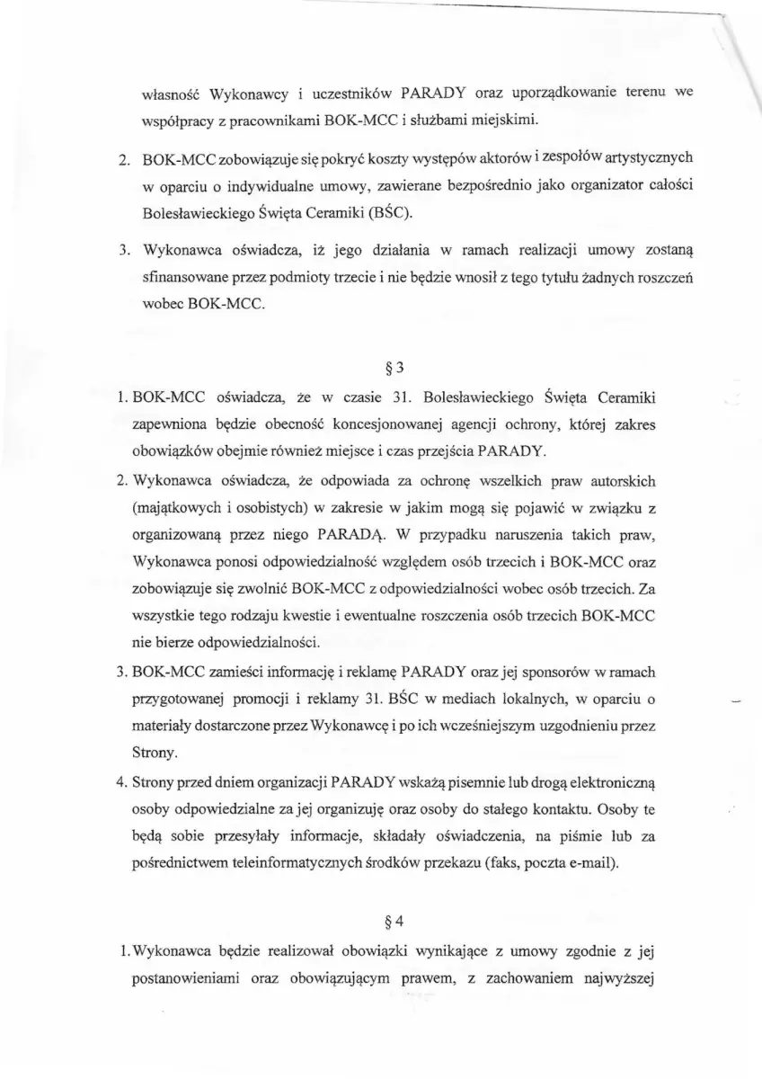 Dokumenty związane z finansowaniem parady w 2025 roku
