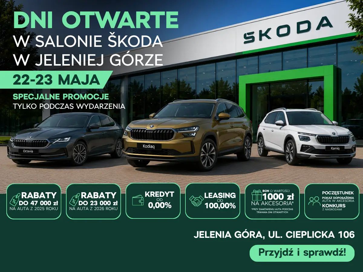 Dni Otwarte Škody w Jeleniej Górze – rabaty nawet do 47 000 zł!