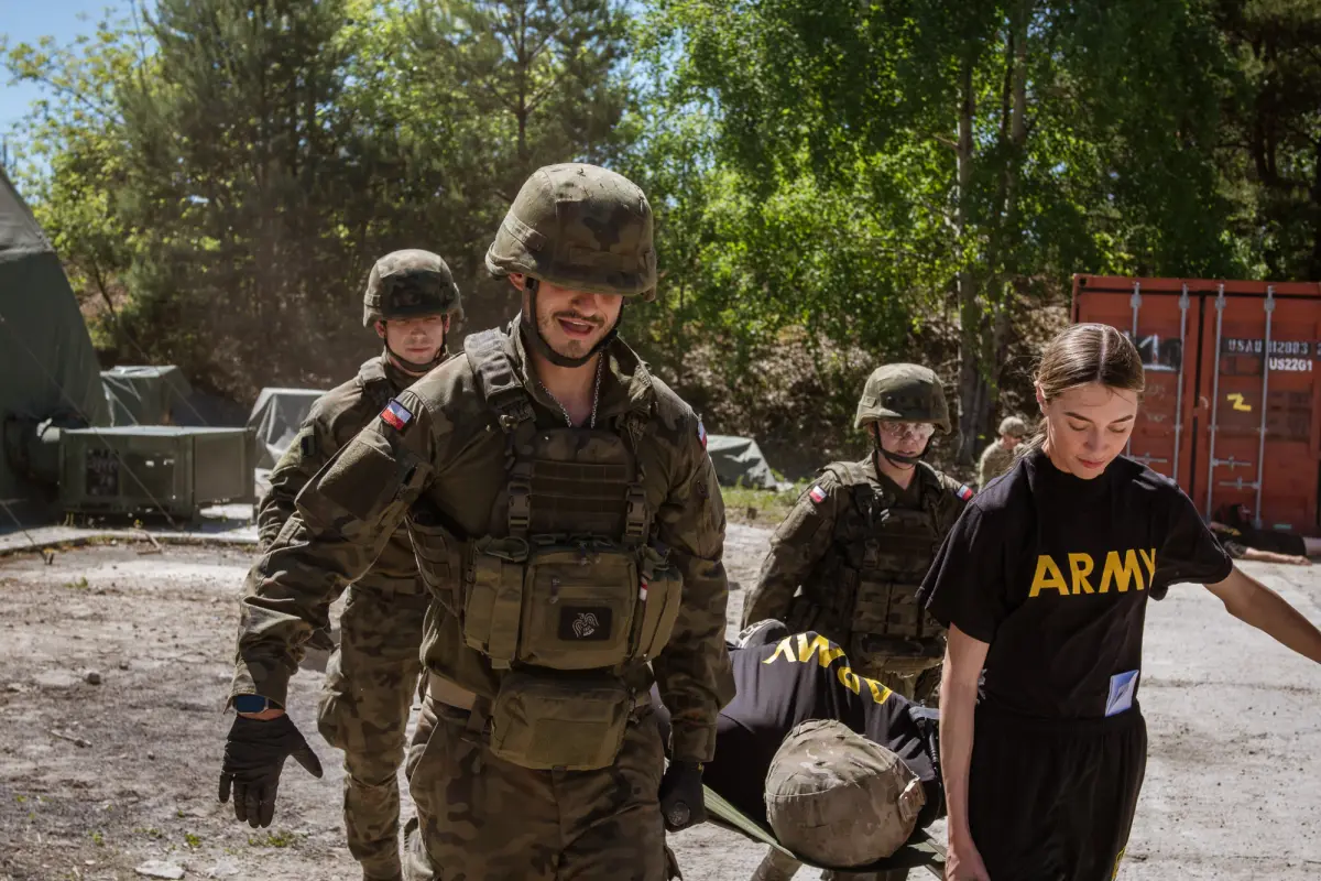 Exercises of Polish and US Army Soldiers