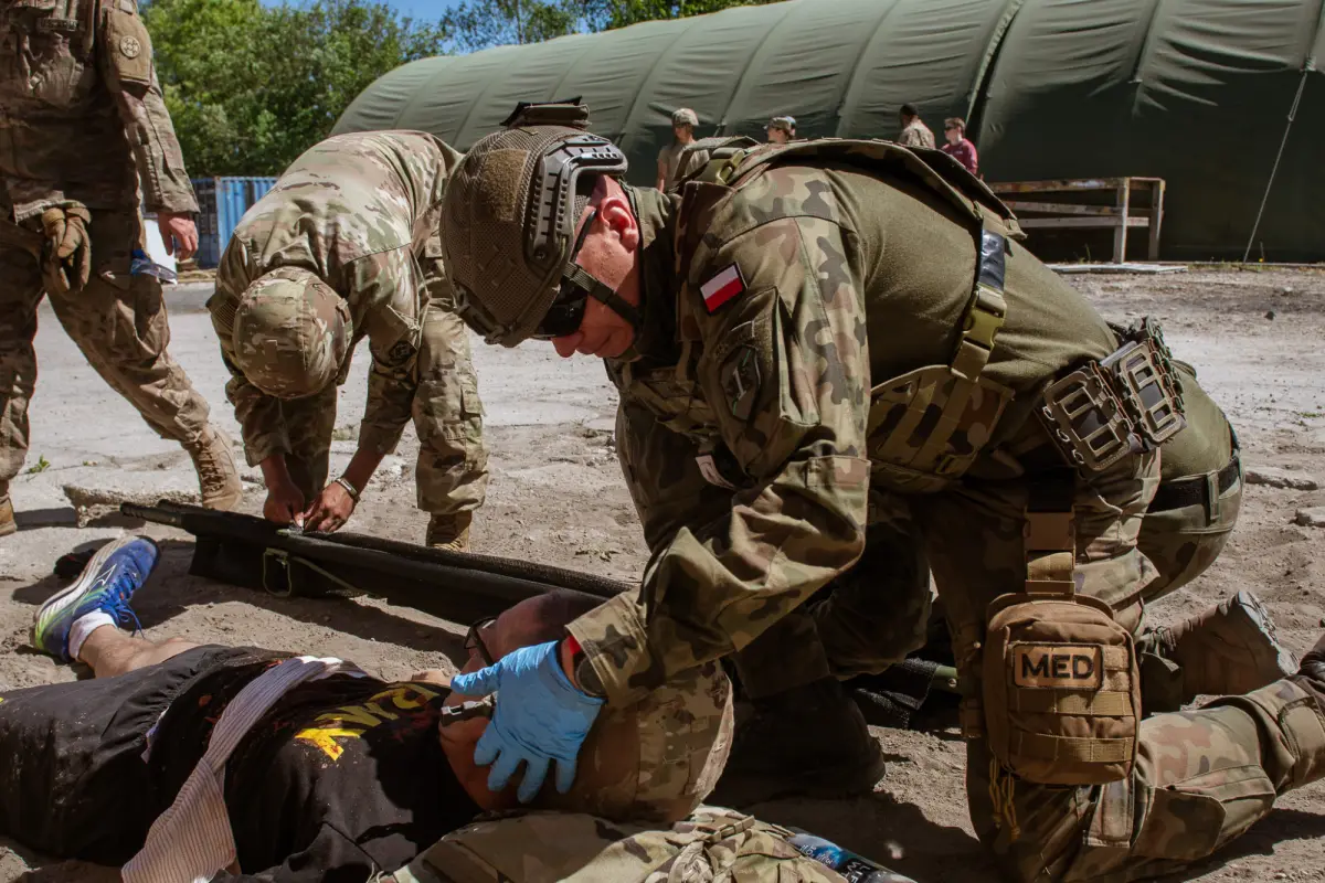 Exercises of Polish and US Army Soldiers
