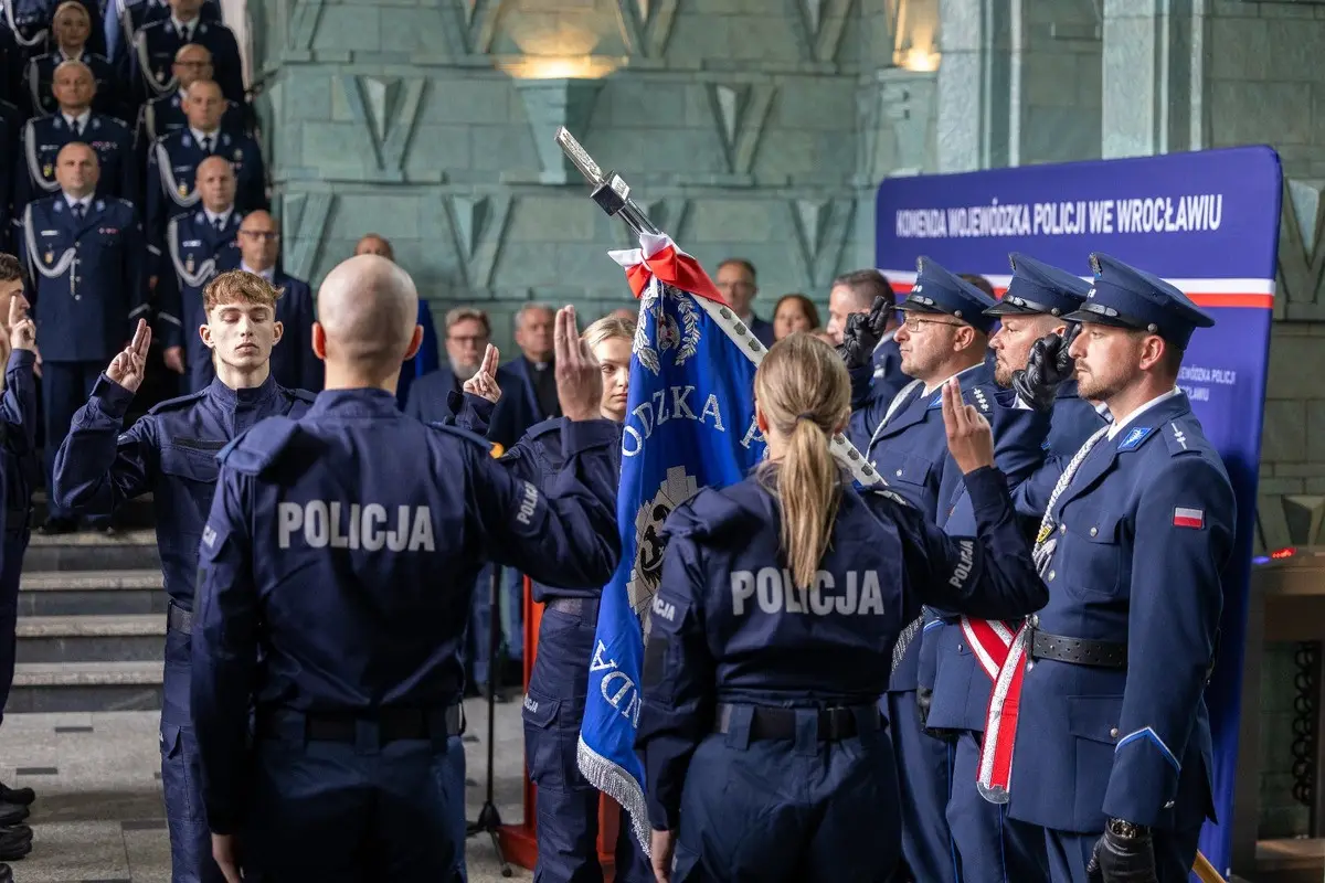 Uroczystość policyjna we Wrocławiu