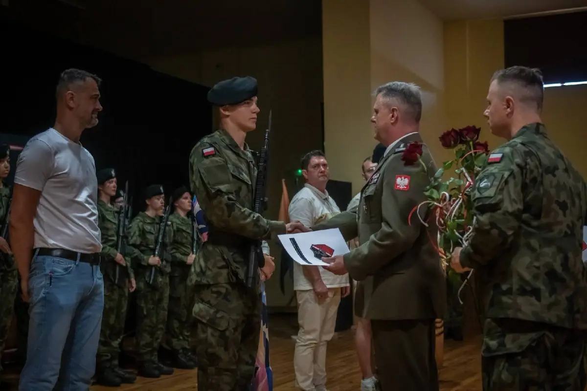 Military oath ceremony at the 10th Armored Cavalry Brigade in Świętoszów