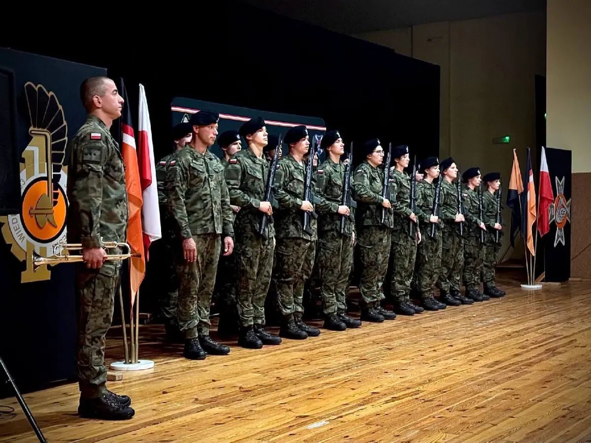 Military oath ceremony at the 10th Armored Cavalry Brigade in Świętoszów