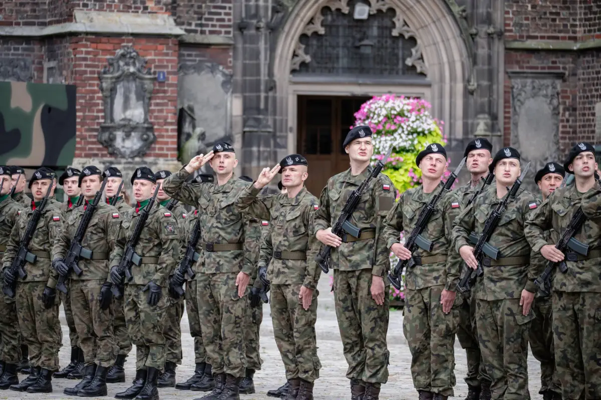 Military oath of voluntary basic military service soldiers in Chojnów