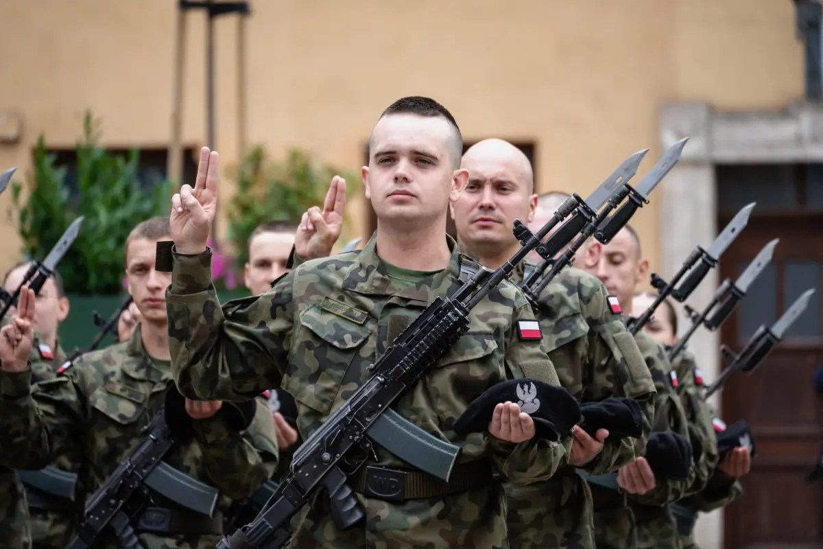 Military oath of voluntary basic military service soldiers in Chojnów