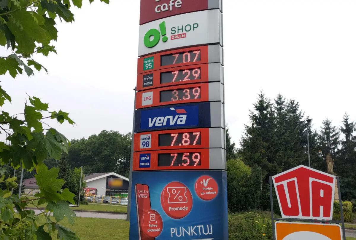 Ceny pali na stacji Orlen przy al. Tysiąclecia w Bolesławcu - 14 lipca 2026r.