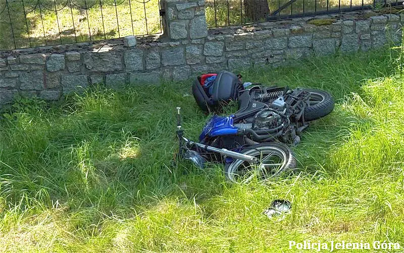 Wypadek motocyklisty