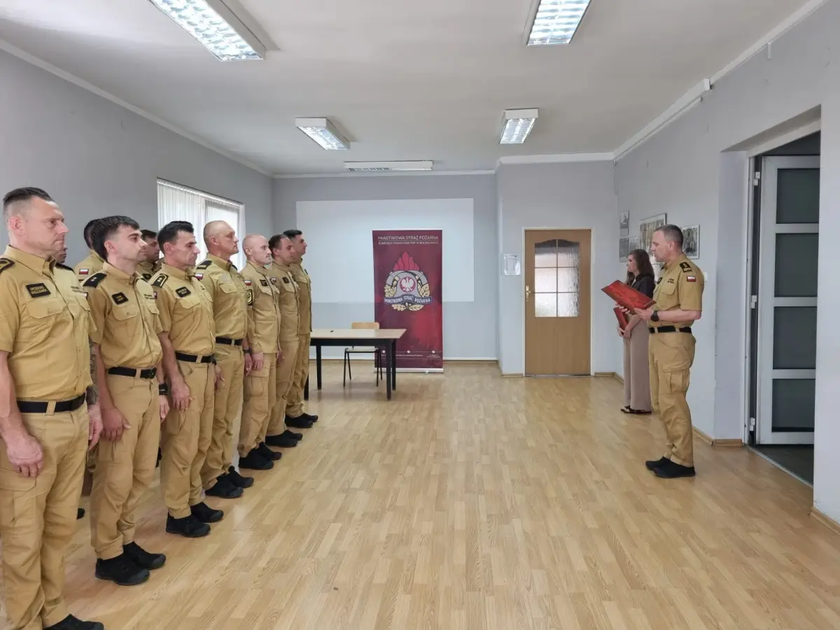 Uroczysta zbiórka strażaków w Bolesławcu