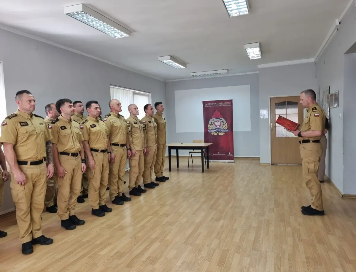 Uroczysta zbiórka strażaków w Bolesławcu