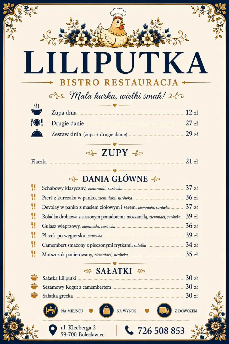 Смачна кухня, щоденні обіди та святкові заходи — Bistro Liliputka