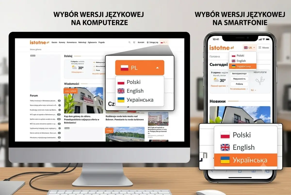 Wybór wersji językowej