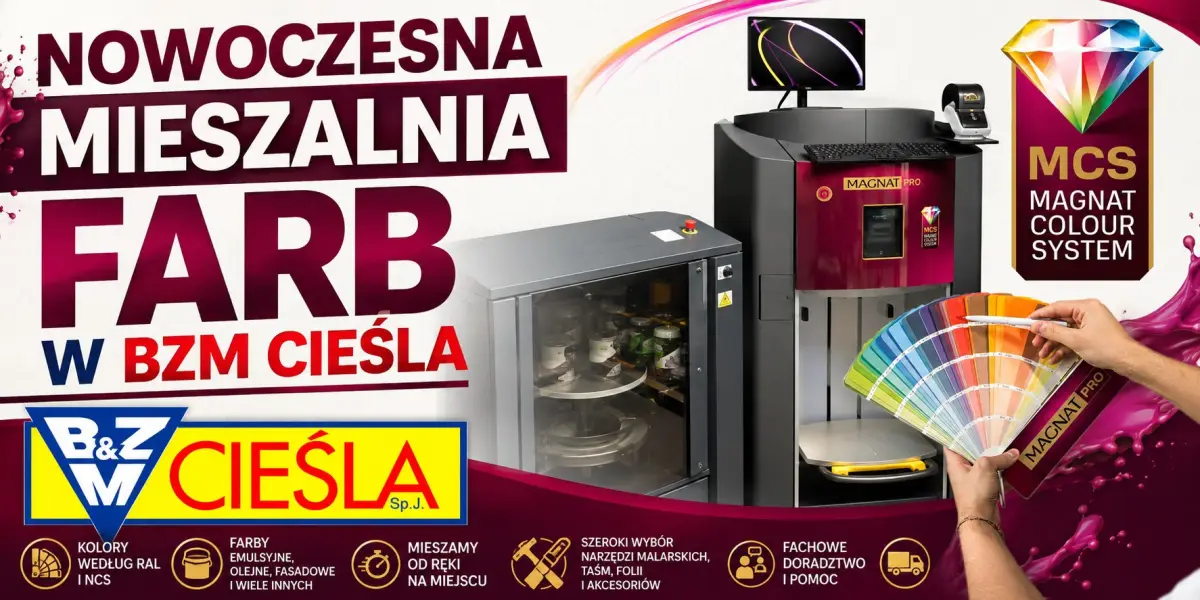 Nowoczesna mieszalnia farb w BZM Cieśla