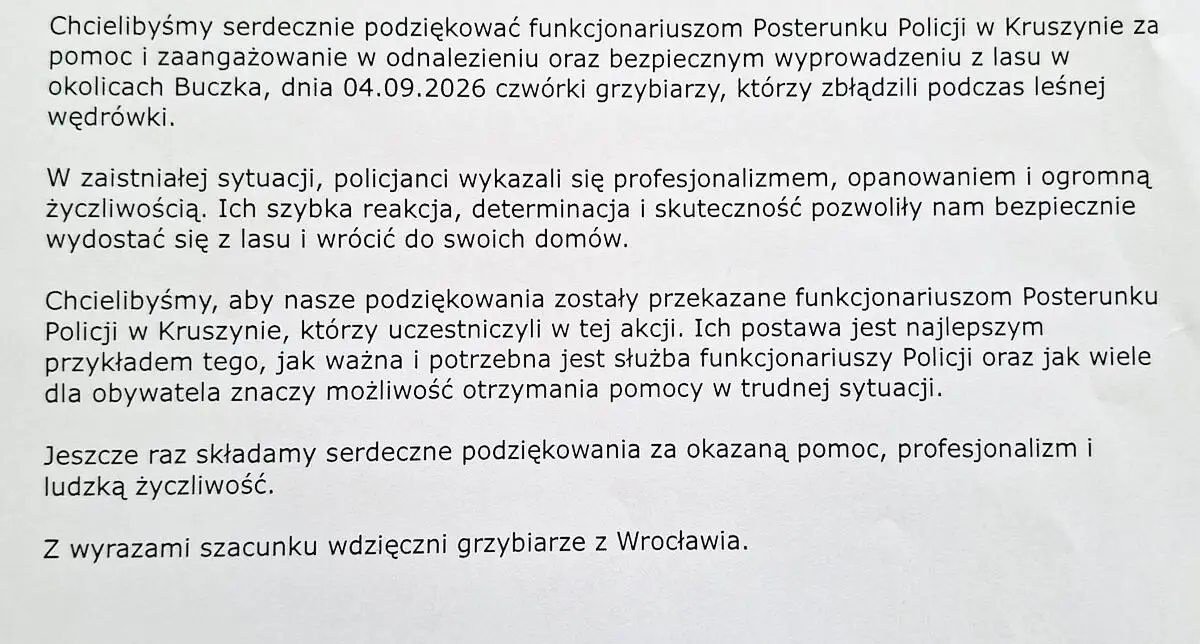 Podziękowania
