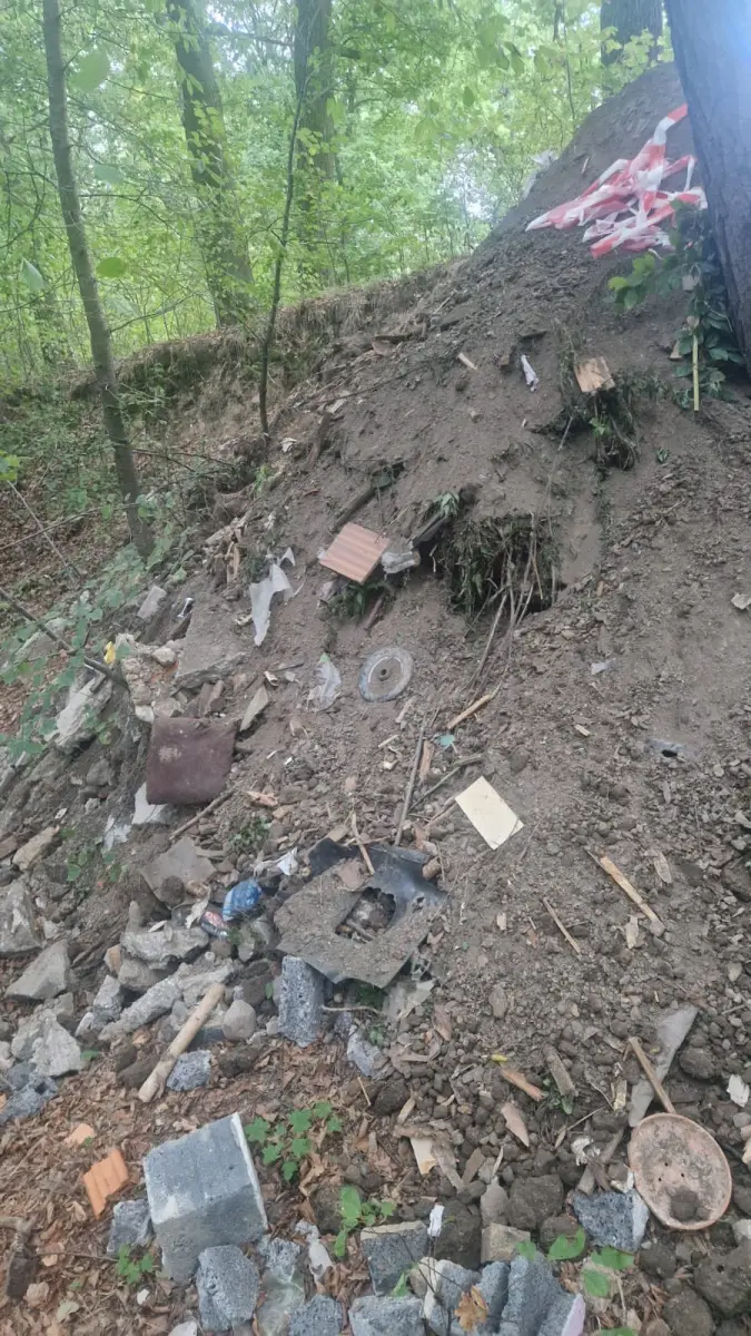 Śmieci na terenach leśnych w Żeliszowie