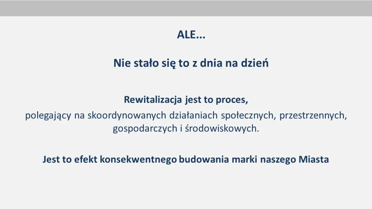 Prezentacja dotycząca rewitalizacji