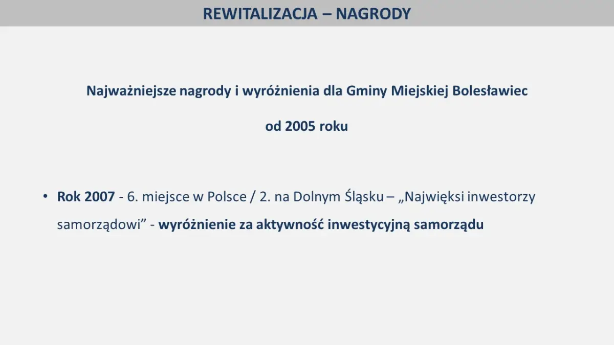 Prezentacja dotycząca rewitalizacji