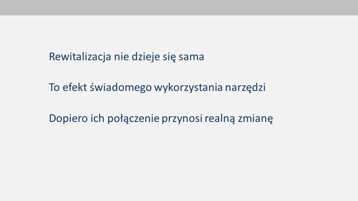 Prezentacja dotycząca rewitalizacji