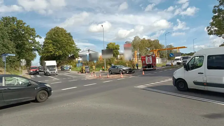 Kolizja koło KPP w Bolesławcu