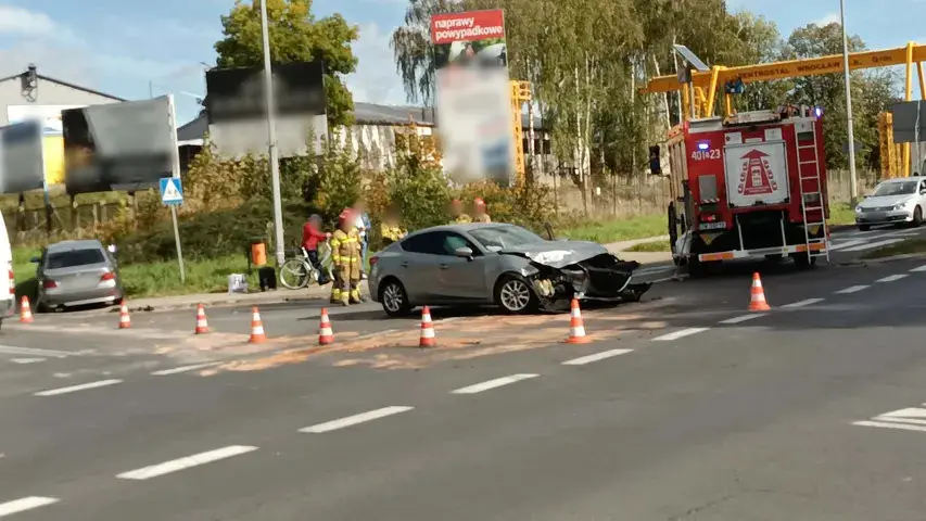 Kolizja koło KPP w Bolesławcu
