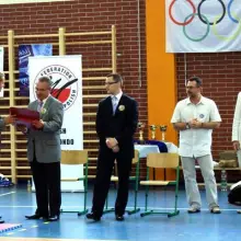 Zobacz zdjęcie: W uroczystym otwarciu turnieju wzięli udział m.in. Prezydent Bolesławca Piotr Roman i Burmistrz Prnjavora Darko Tomaš