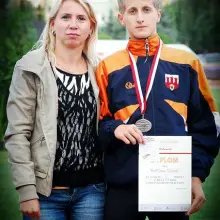 Zobacz zdjęcie: Bartosz Wróbel z trenerką Małgorzatą Markowską