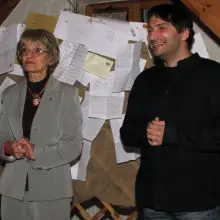 Zobacz zdjęcie: Róża Czerniawska-Karcz, poetka i szefowa szczecińskiego ZLP, oraz Rafał Podraza, poeta i dziennikarz