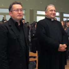 Zobacz zdjęcie: Dyrektor Mirosław Sakowski i ks. Andrzej Gidziński