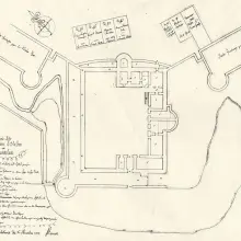 Zobacz zdjęcie: Plan zamku wg. N. Bernarda, 1744 rok