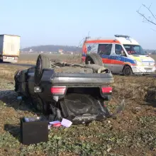 Zobacz zdjęcie: BMW dachowało koło Łazisk