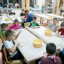 Zobacz zdjęcie: Ceramiczno-rzeźbiarskie zajęcia żaków i orlików BKS