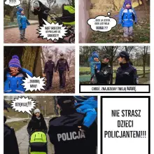 Zobacz zdjęcie: „Bądź grzeczny, bo zabierze cię pan policjant!”