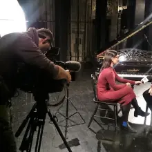 Zobacz zdjęcie: Zdjęcie z planu realizacji programu w Teatrze Starym