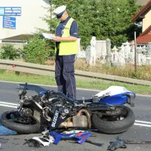 Zobacz zdjęcie: Motocyklista ranny po wypadku na wyjeździe na Zgorzelec