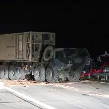 Zobacz zdjęcie: Wypadek na A18 - auto osobowe uderzyło w amerykański samochód ciężarowy