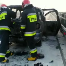 Zobacz zdjęcie: Samochód spłonął na autostradzie A4